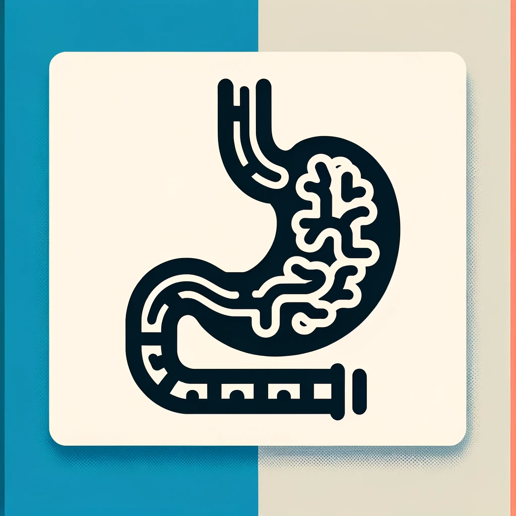 DALL·E 2024 05 28 06.52.12 A simplified illustration related to gastroesophageal junction or gastric cancer treatment. The background is in three colors 25C0B8 0E204D and