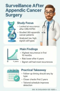 Recurrence Incidence and Optimal Surveillance After Complete Surgery and Hyperthermic Intraperitoneal Chemotherapy in Mucinous Appendix Cancer DOI- 10.1245s10434-025-18203-x