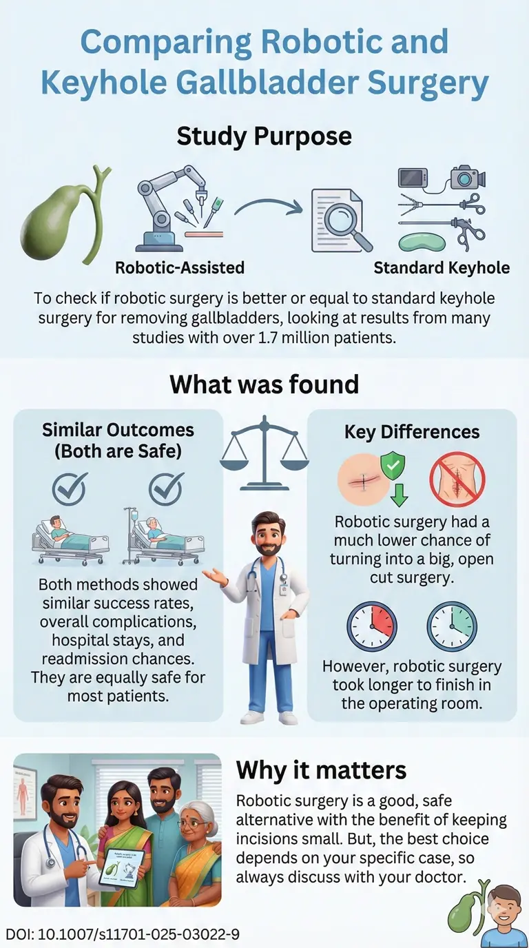 Clinical outcomes of laparoscopic versus robotic cholecystectomy approaches a systematic review and GRADE assessment meta-analysis.DOI 10.1007s11701-025-03022-9