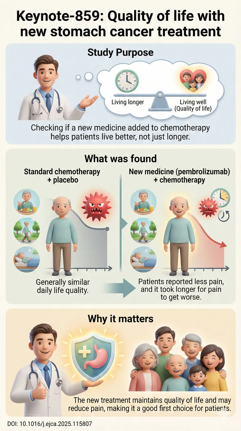 First-line pembrolizumab plus chemotherapy for advanced HER2-negative gastric or gastroesophageal junction adenocarcinoma Health-related quality DOI 10.1016j.ejca.2025.11580
