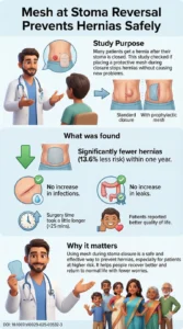 Prophylactic mesh at stoma reversal reduces incisional hernia without increasing early complications a systematic review and meta-analysis of randomised trials.DOI 10.1007s10029-025-03532-3