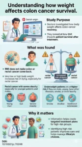 Body mass index and colorectal cancer recurrence and mortality A nationwide cohort study in Denmark.DOI 10.1002ijc.70248