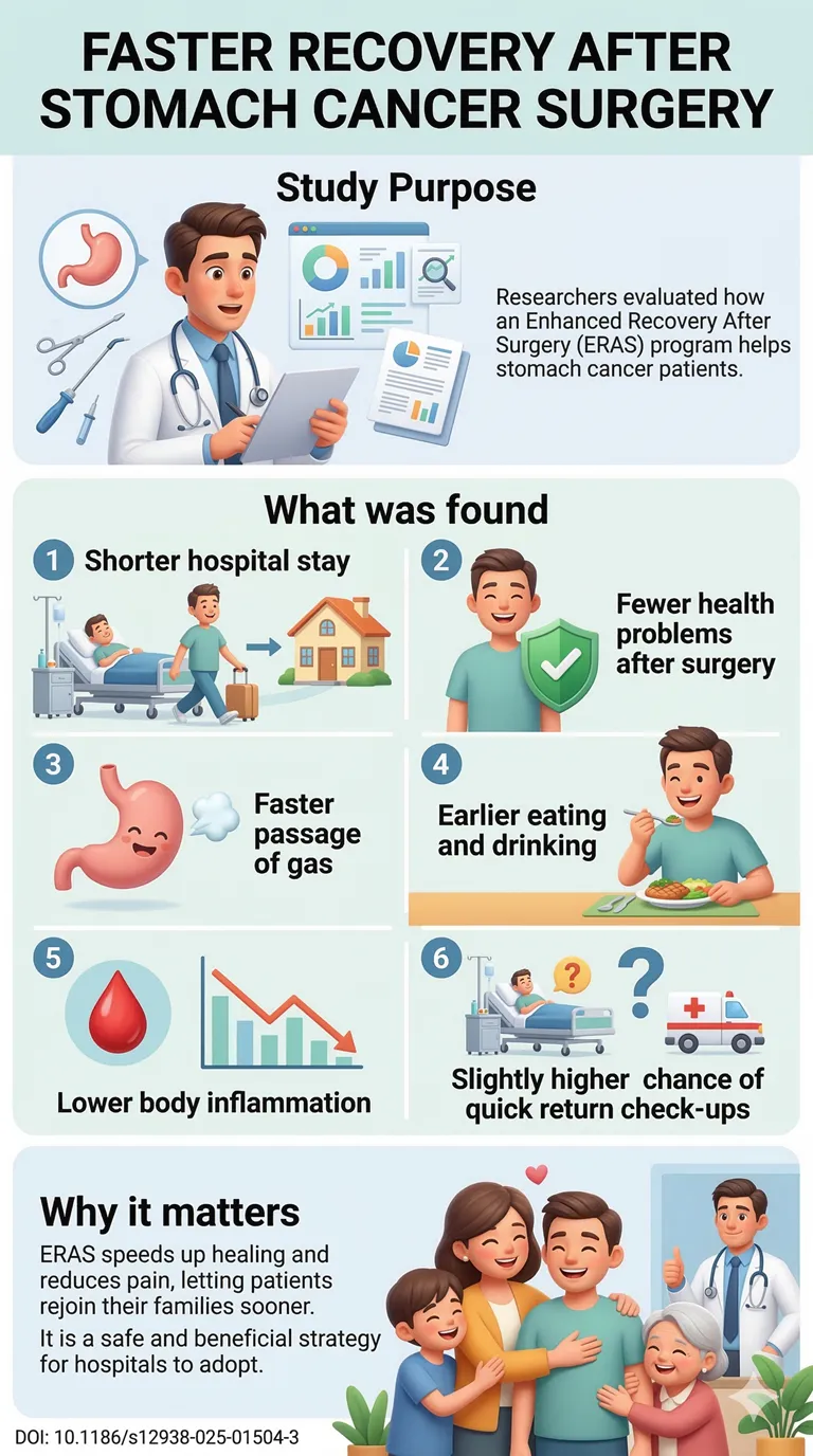 Enhanced recovery after surgery in laparoscopic radical gastrectomy for gastric cancer efficacy, safety, meta-analysis.DOI 10.1186s12938-025-01504-3
