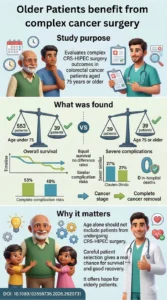 Dr Harsh Shah - Best Doctor For CancerTreatment in Ahmedabad, India 41 Survival and morbidity in elderly patients treated with cytoreductive surgery and HIPEC for colorectal peritoneal metastases a population-based study.DOI 10.108002656736.2026.2620731