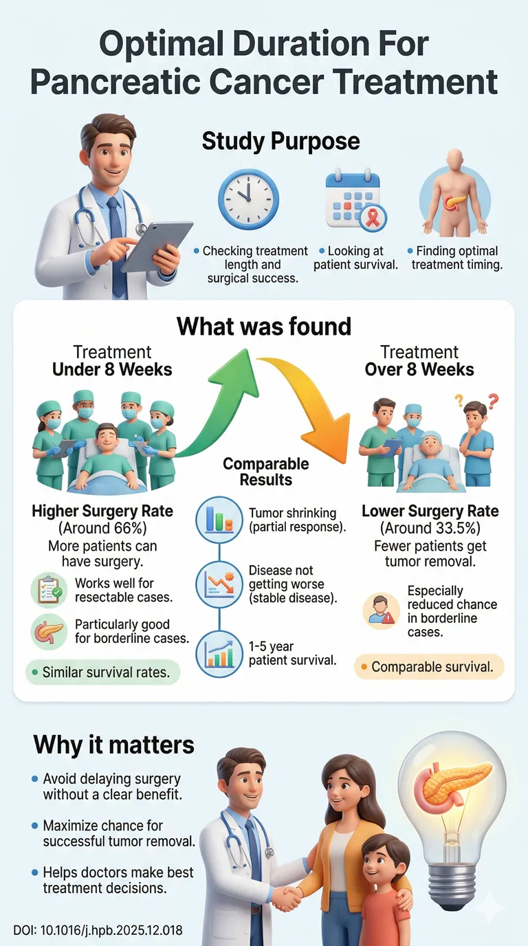 Effect of duration of neoadjuvant therapy on pancreatic cancer outcomes a systematic review and meta-analysis.DOI 10.1016j.hpb.2025.12.018
